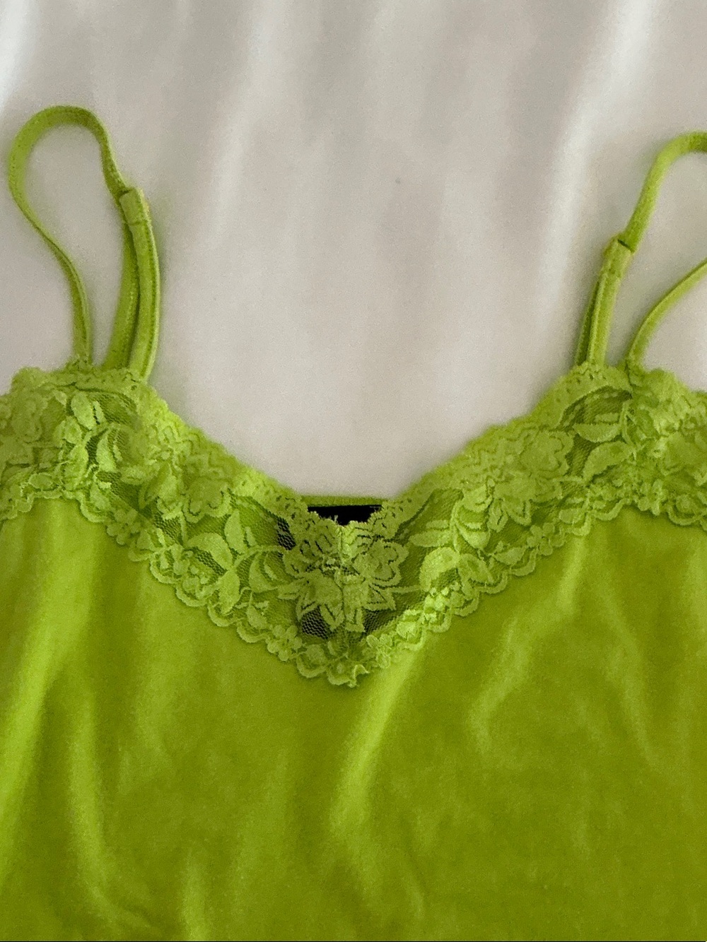 Wet Seal Lace-Trim Camisoles in Coral Pink and Lime Green - Picture 4 of 4